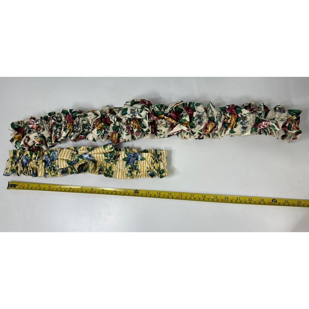 Longaberger Fabric Basket Cake Liner Garter Lot Ficus Ruffled Floral Daisy Plaid - Picture 6 of 13